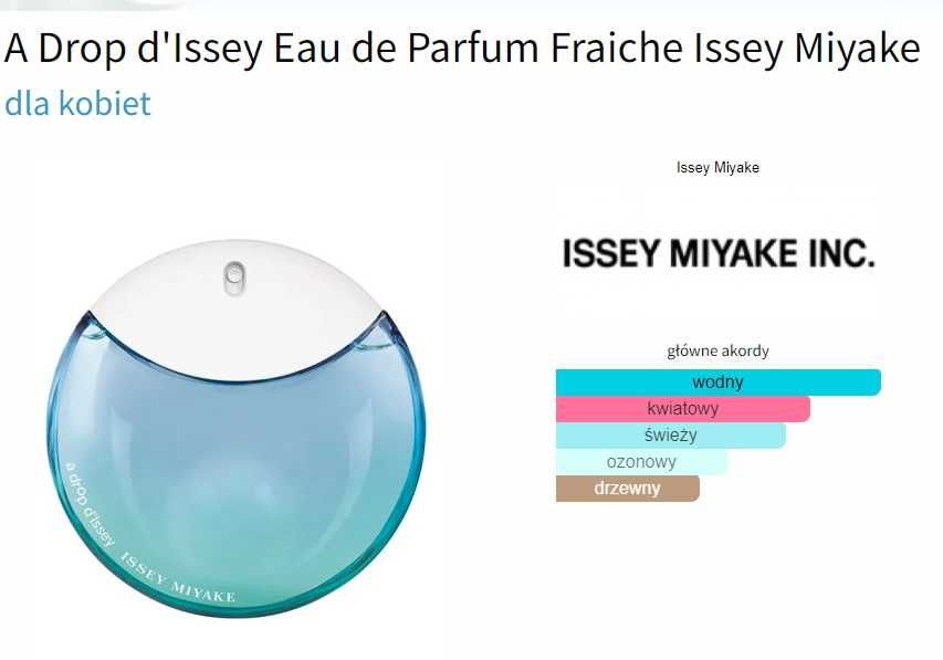 A Drop d'Issey Eau de Parfum Fraiche woda perfumowana