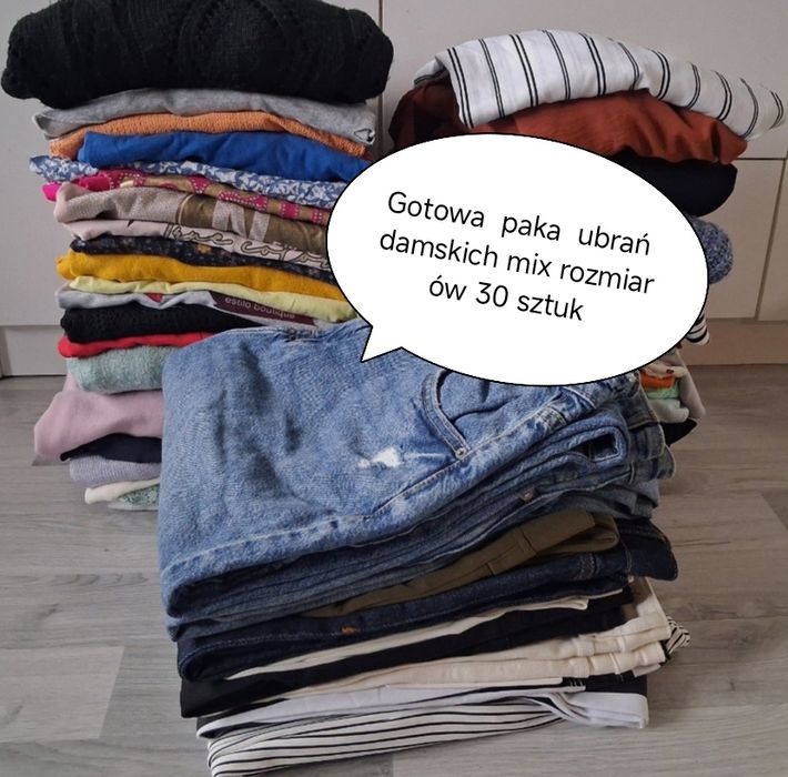 Paka ubrań damskich 30 sztuk mix rozmiarów