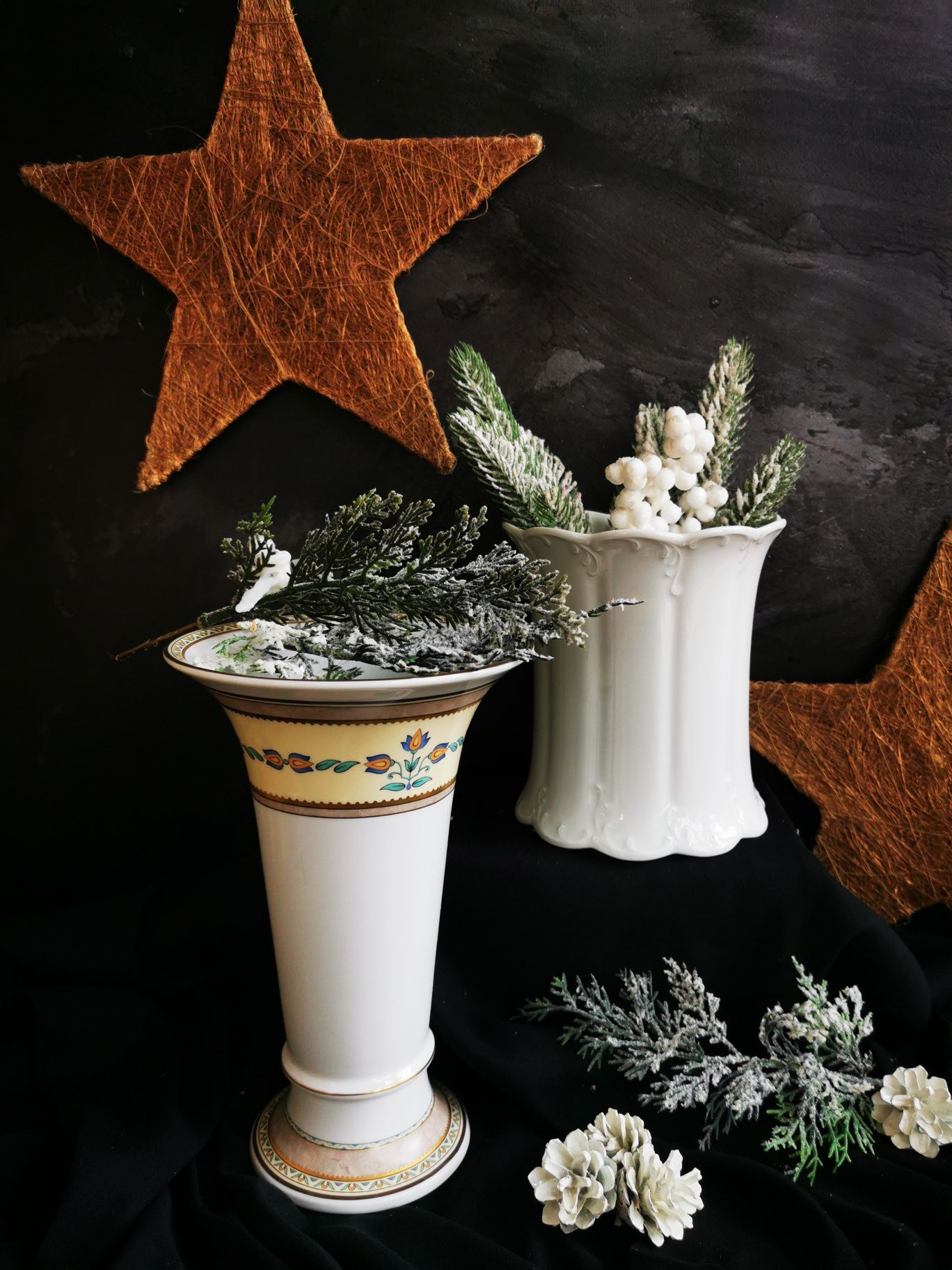 Wazon z porcelany, strukturalny wzór, Rosenthal Group, Classic Rose