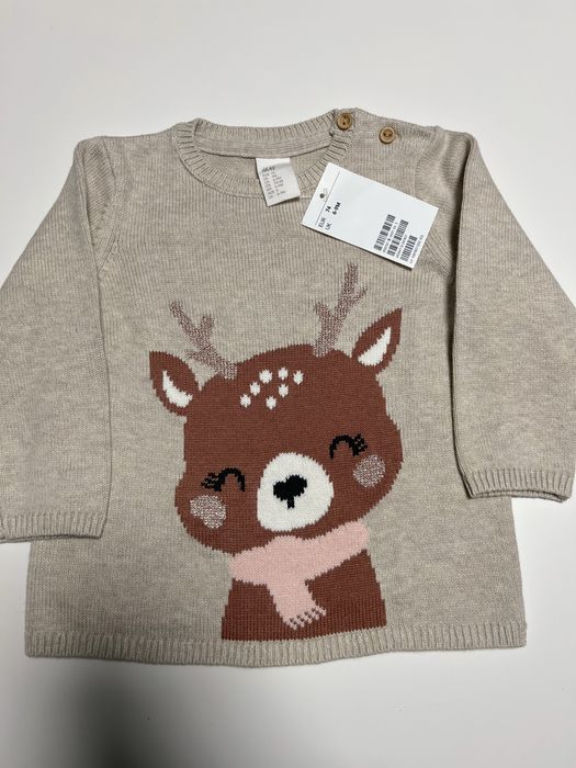 Різдвяний светр H&M, 74 розмір, саетрик з оленем