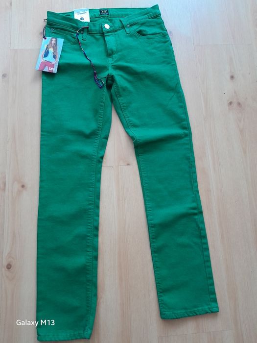 Nowe jeansy LEE, kolor zielony