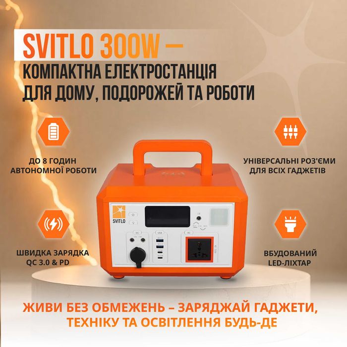 Портативна зарядна станція 300W (275Wh) для роутера, для ноутбука