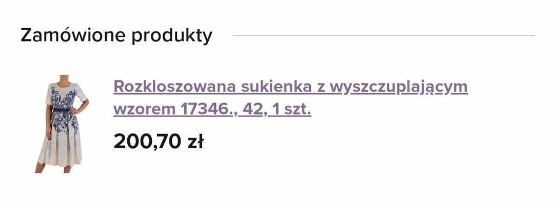 Modbis sukienka 42 z wyszczuplającym wzorem nowa