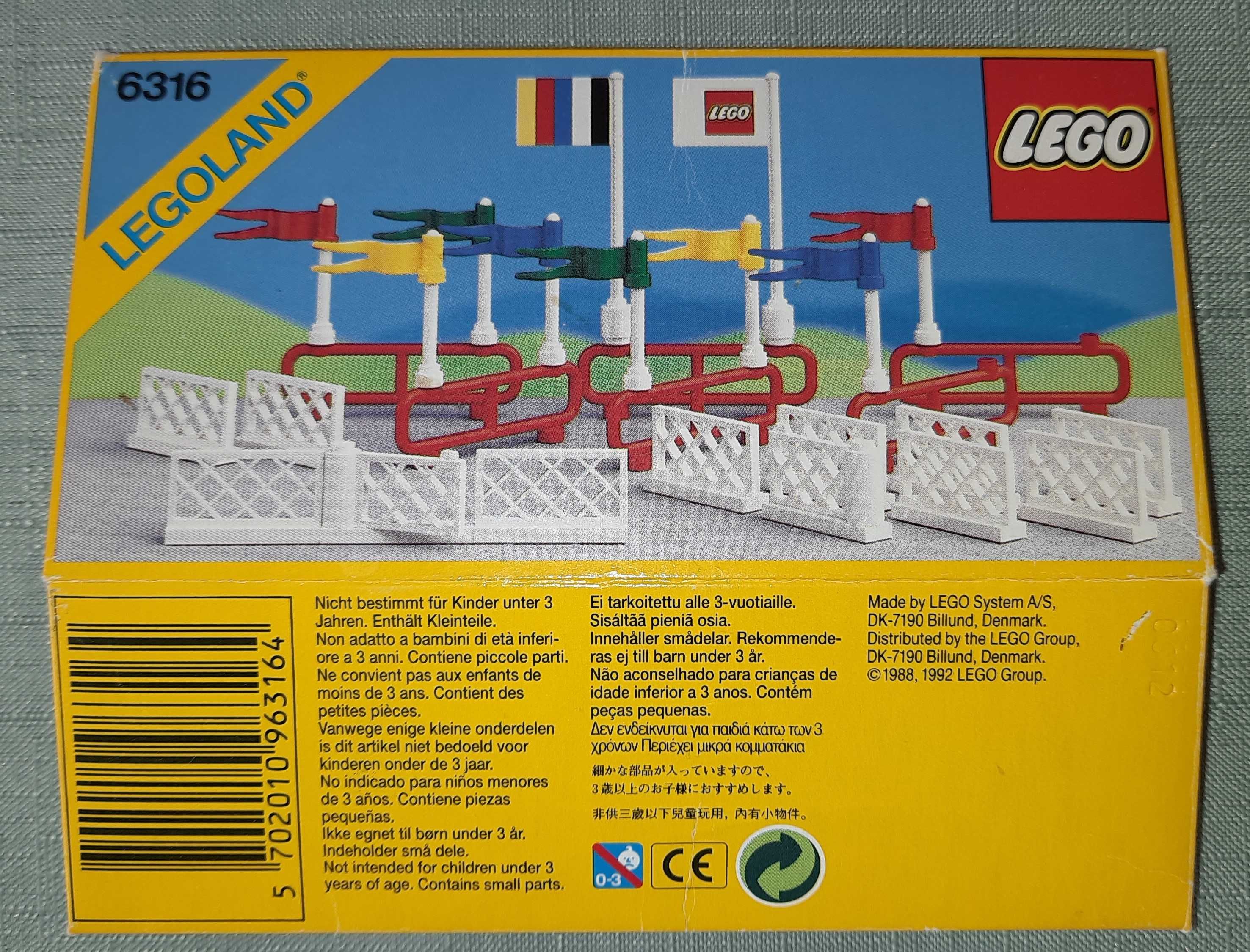 Zestaw LEGO 6316 flagi i ogrodzenia z pudełkiem