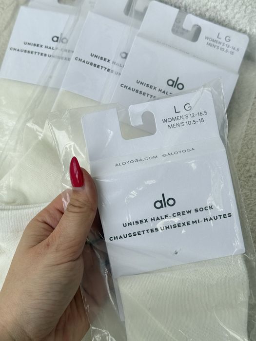 Шкарпетки alo yoga білі унісекс