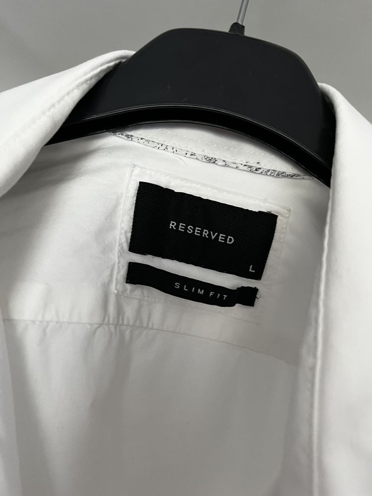 Biała koszula męska Reserved nowa slim L