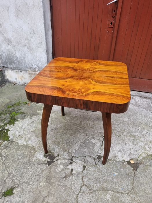 Stolik vingage Halabala, antyk, orzech