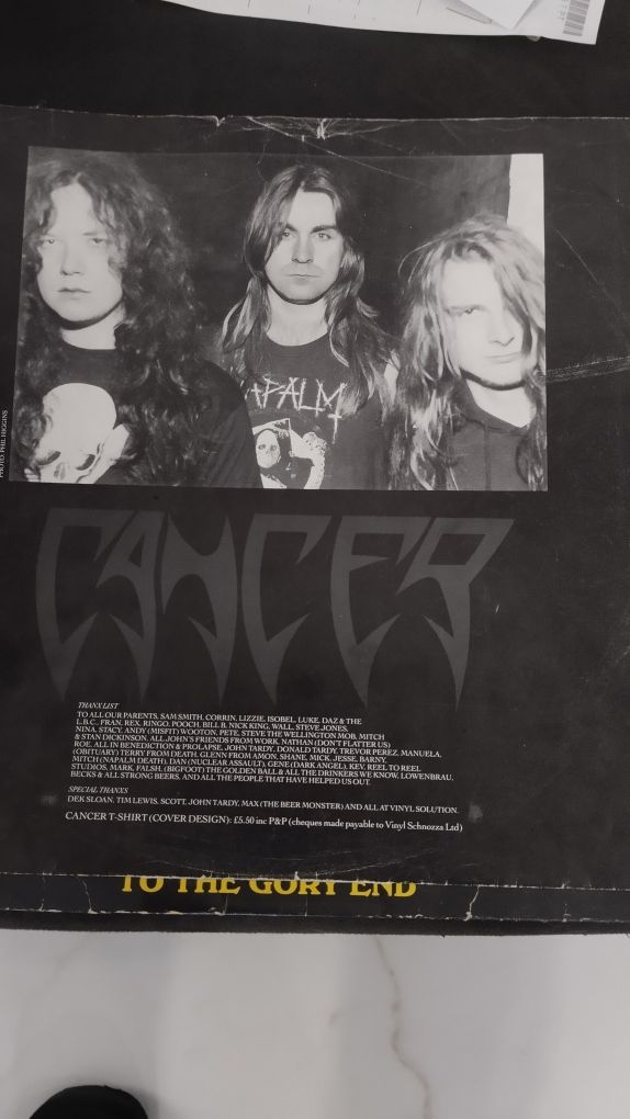 Capa e contracapa album câncer 1990