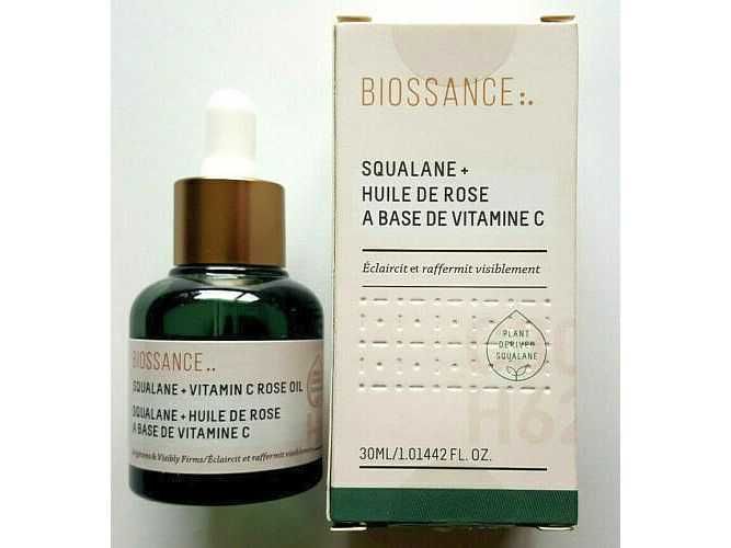Olejek Biossance Squalane + Huile de rose a base de vitamine C