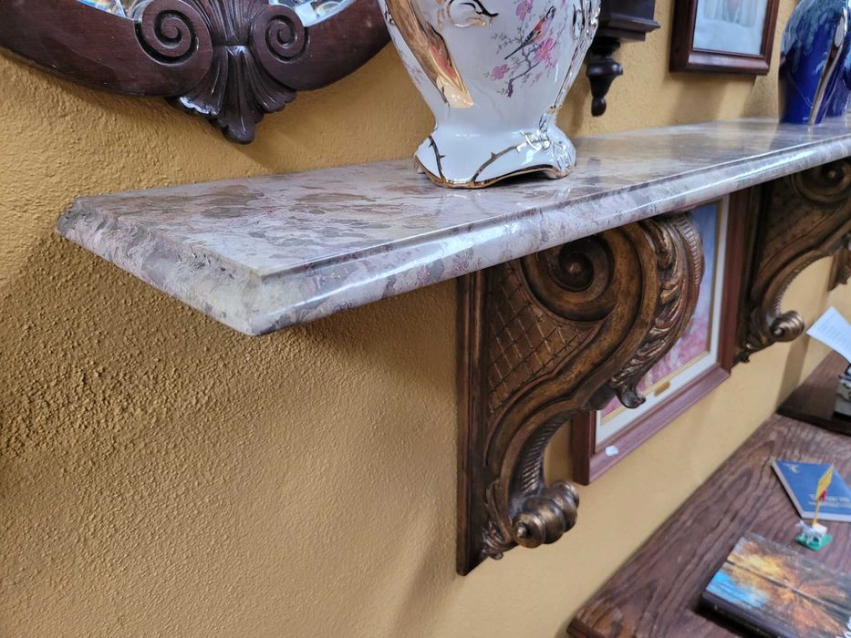 Consola de parede com uma enorme base em pedra - óptimo estado