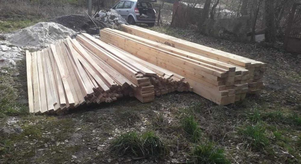 Пиломатеріали рейка 120*40*3м (брус, крокви. Дошка обрізна/необрізна)