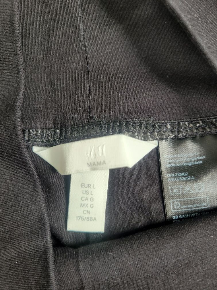 Spodnie ciążowe czarne legginsy H&M MAMA rozm. L