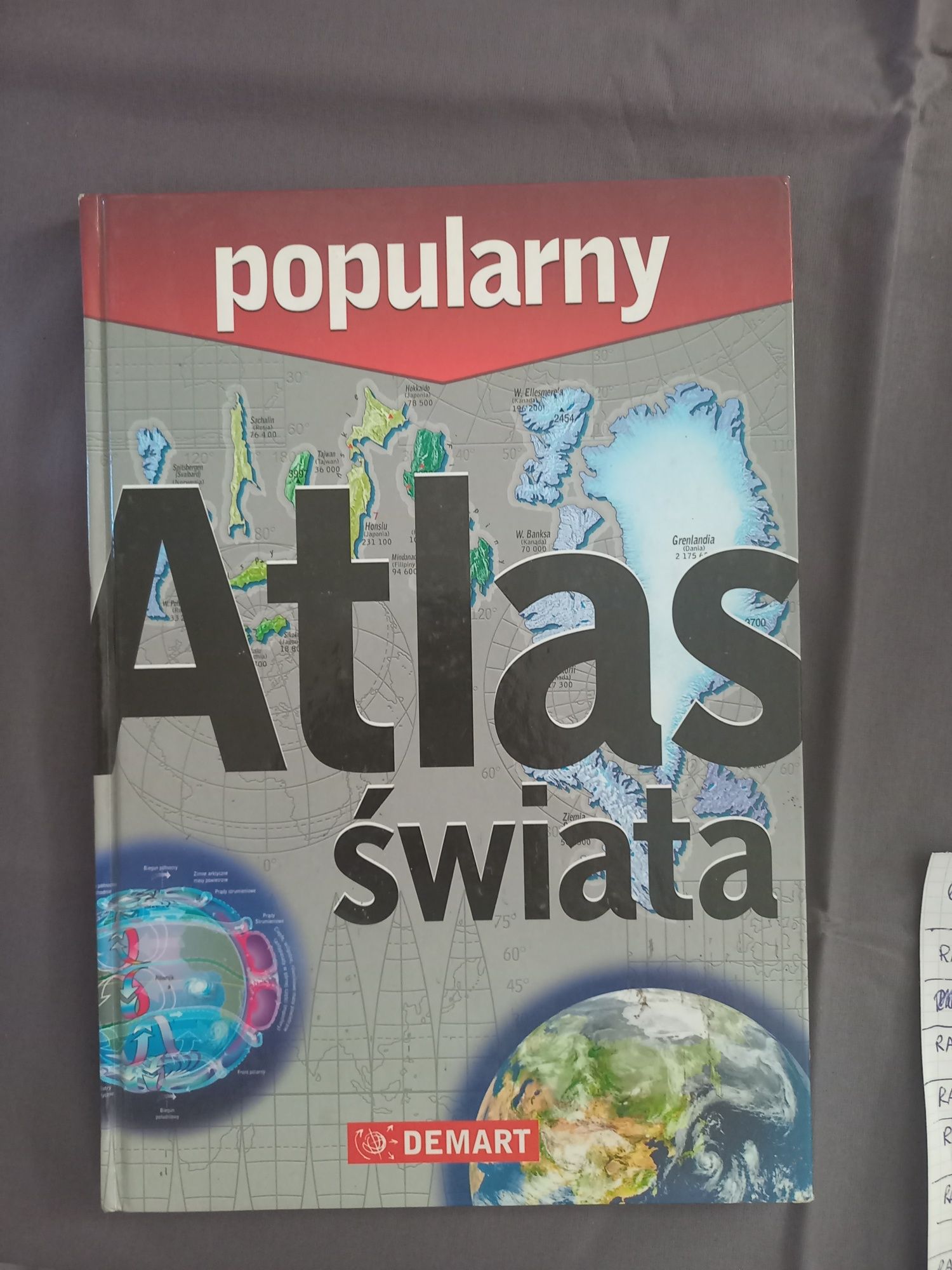 Popularny atlas świata.  Demart.