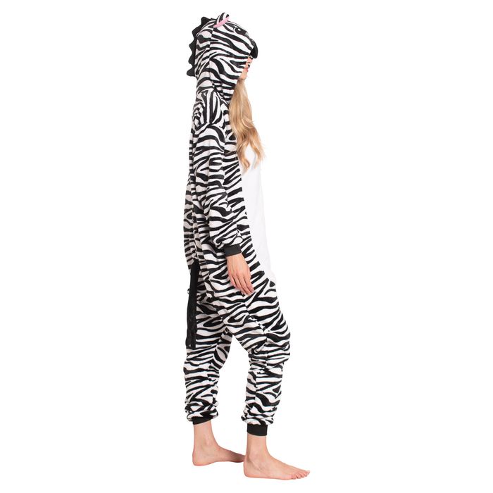 Piżama Damska Kombinezon Kigurumi Onesie Kostium Zebra 165-175 cm L