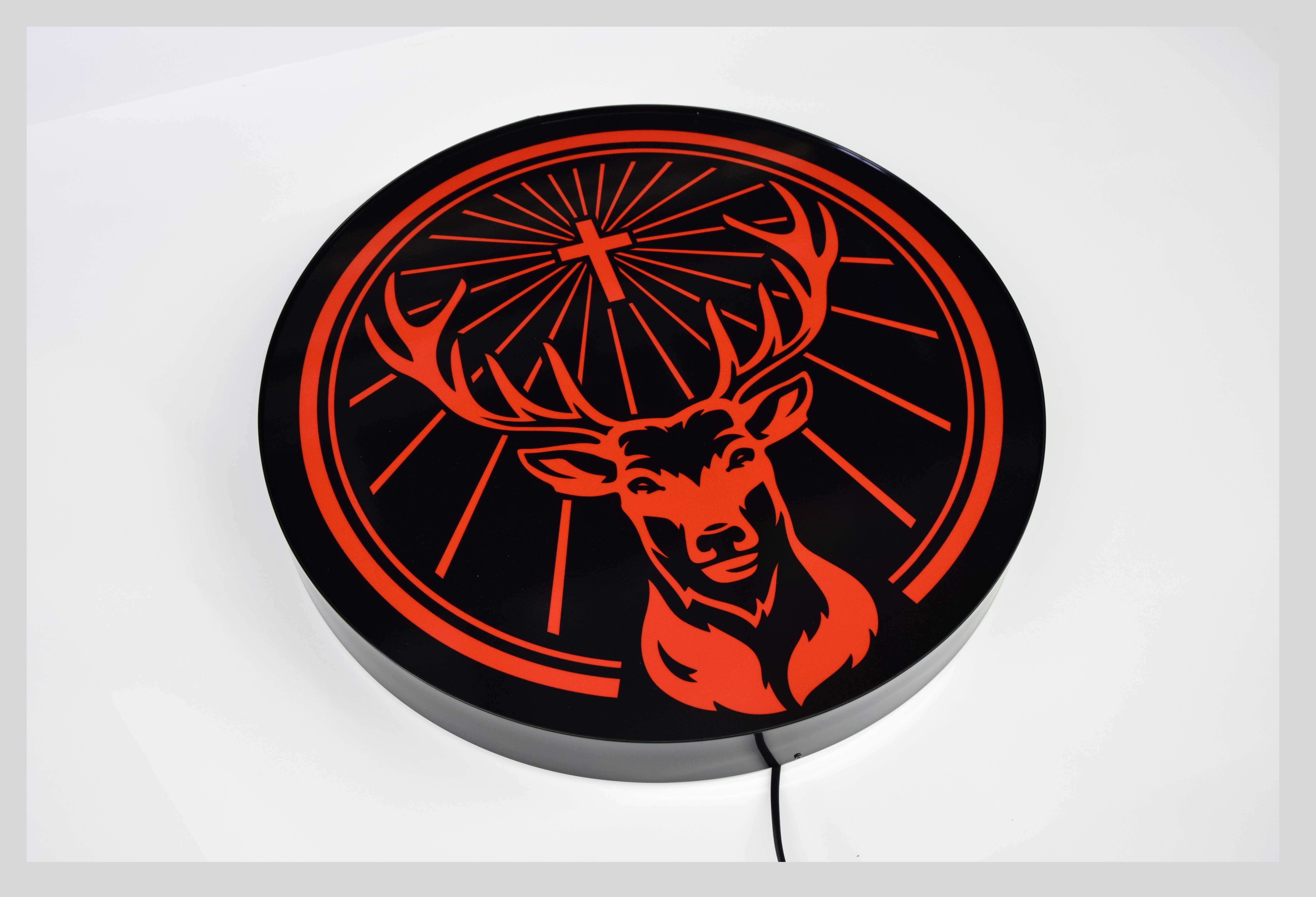 Reklama LED, Logo JAGERMEISTER, Szyld do baru, PRODUCENT, Neony LED