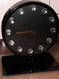 Nowy zegar Karlsson kryształy czarny