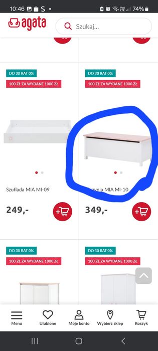 Zestaw mebli do pokoju dziecięcego Agata Meble Mia Mi