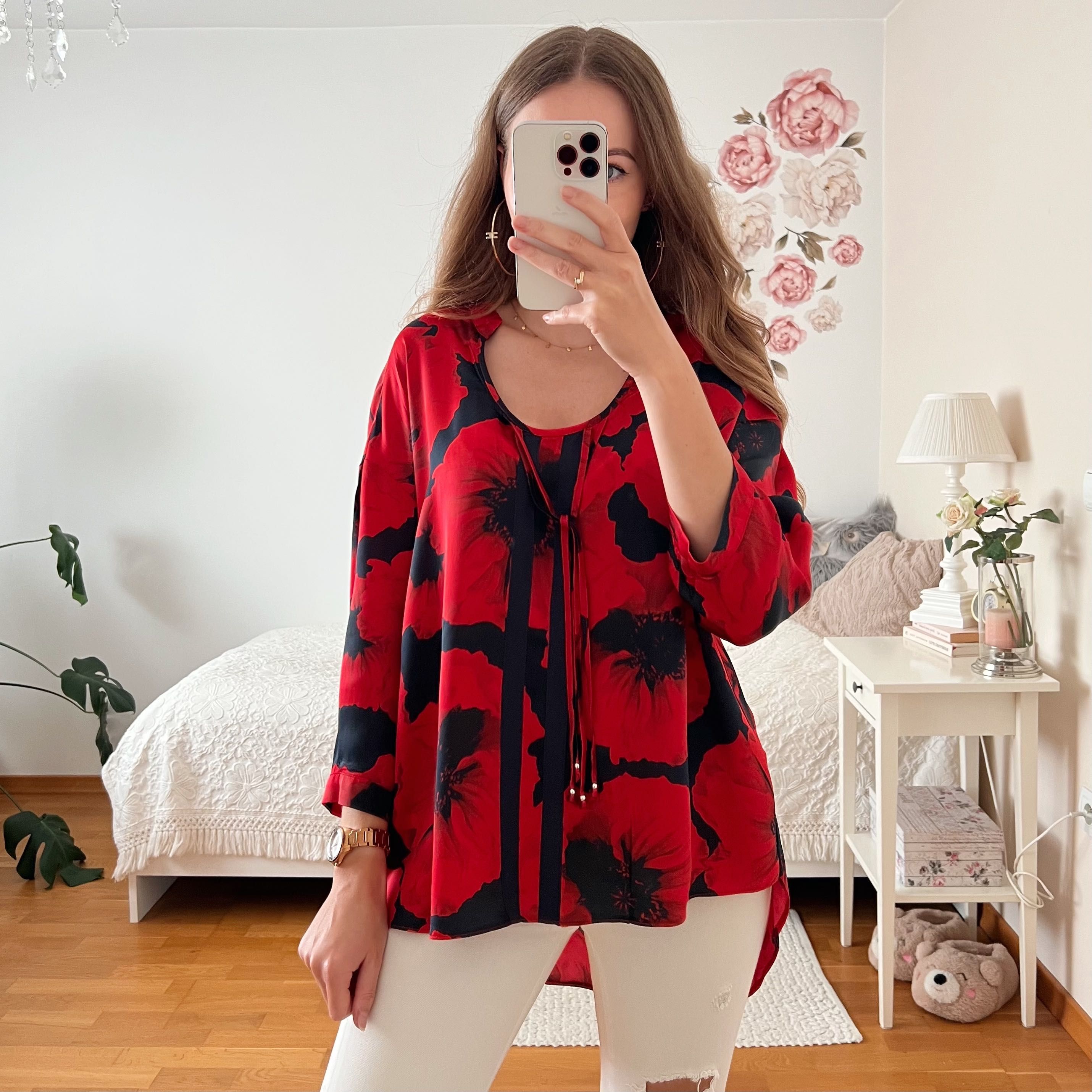 Bluzka marki premium SPORTALM 38 top kwiatowy wzór massimo dutti M