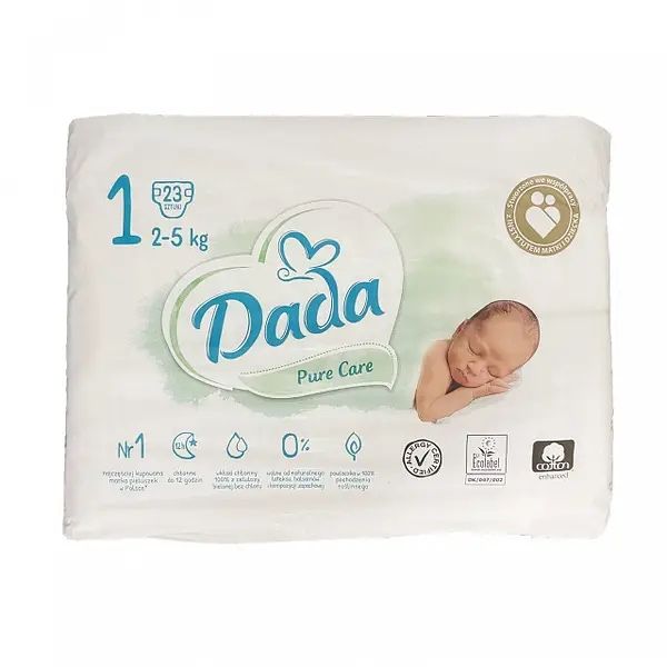 Підгузки Dada Pure Care 1 (2-5 кг) 23 шт