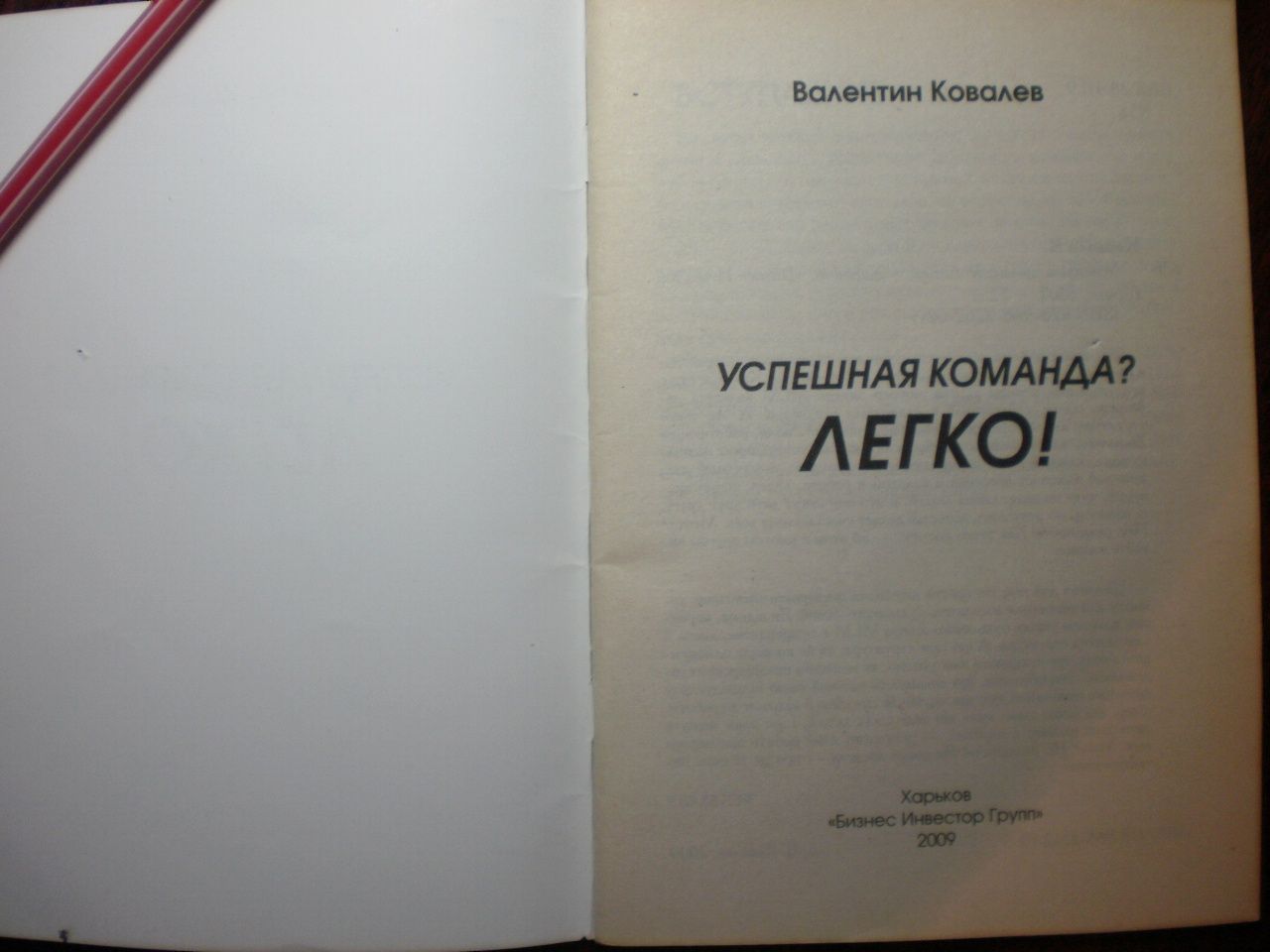 Валентин Ковалев "Успешная команда? ЛЕГКО!"