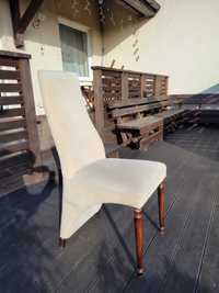 Krzesła kremowe , skóra ekologiczna 6 szt