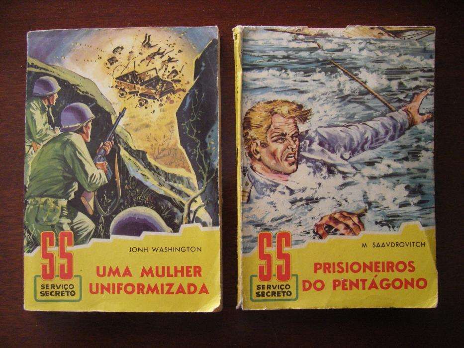 Livros bolso série SS, FBI e Patrulha Combate extinta Ag. Port. de Rev