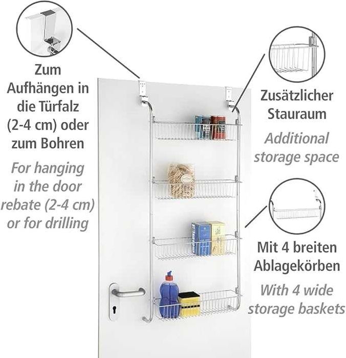 Wenko Półki na drzwi do łazienki bez Podpórek 109x14x50cm NOWA