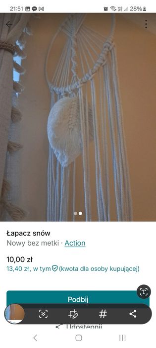 Łapacz snów bialy