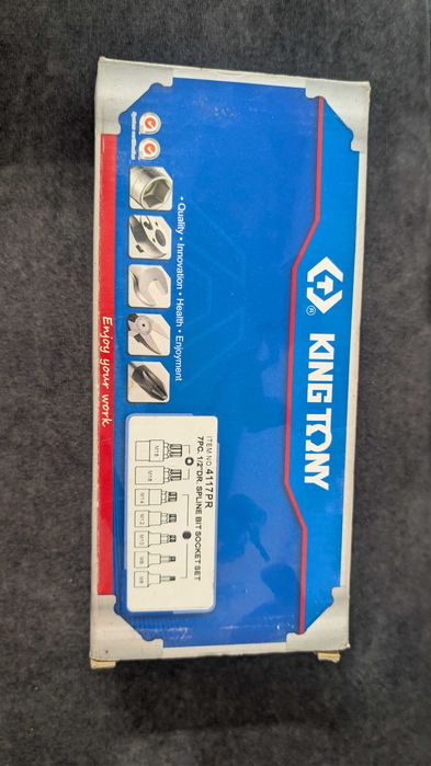 zestaw nasadek KINGTONY 4117PR z końcówką SPLINE