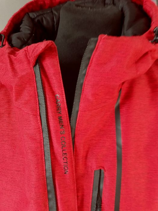 Kurtka czerwono czarna meska kaptur XL