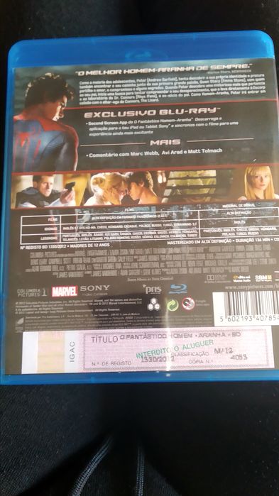 Blu-ray "O Fantástico Homem -Aranha"
