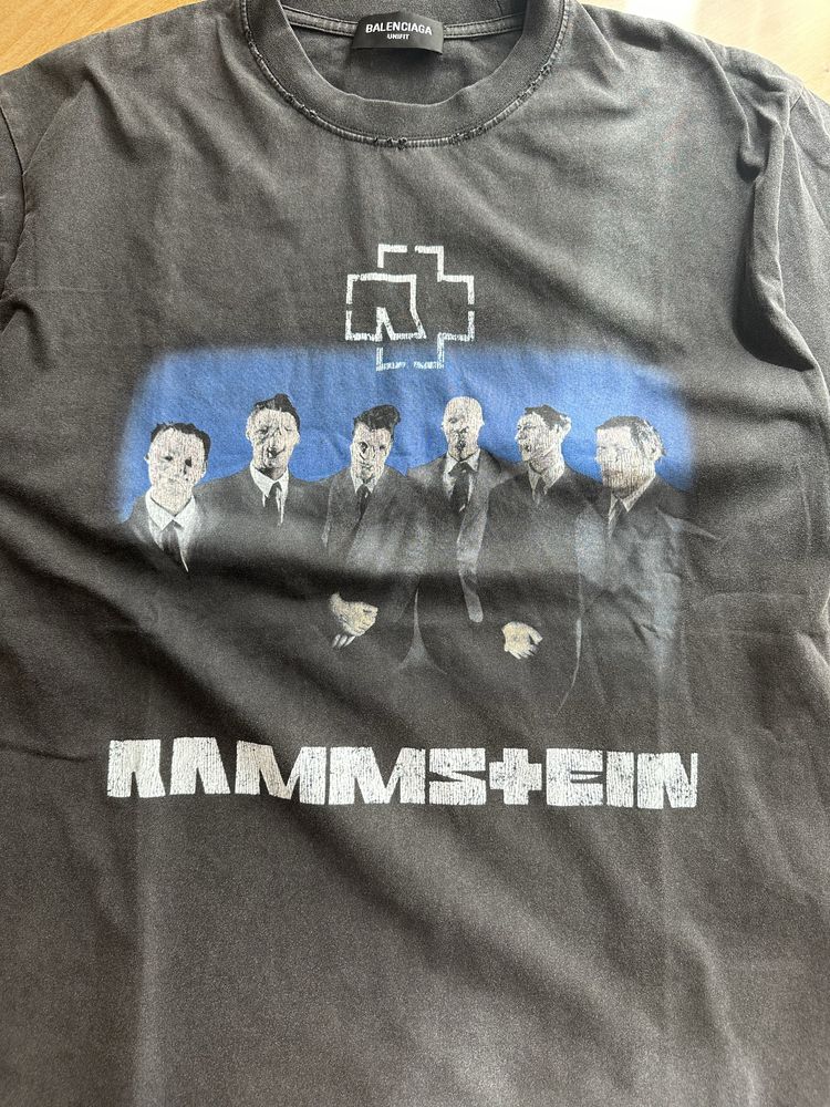 Balenciaga x Rammstein Limited Editiob Disstressed Logo T-Shirt ориг
