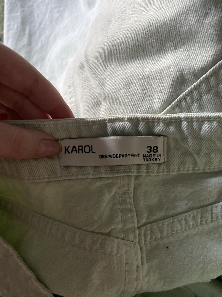 Спідниця джинсова, мʼятного коліру