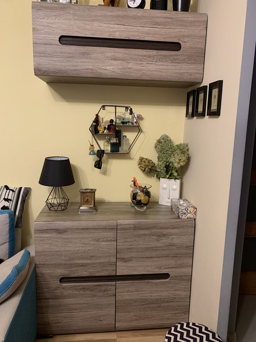 Zestaw komoda i szafka dąb sonoma/ san remo, BRW Azteca