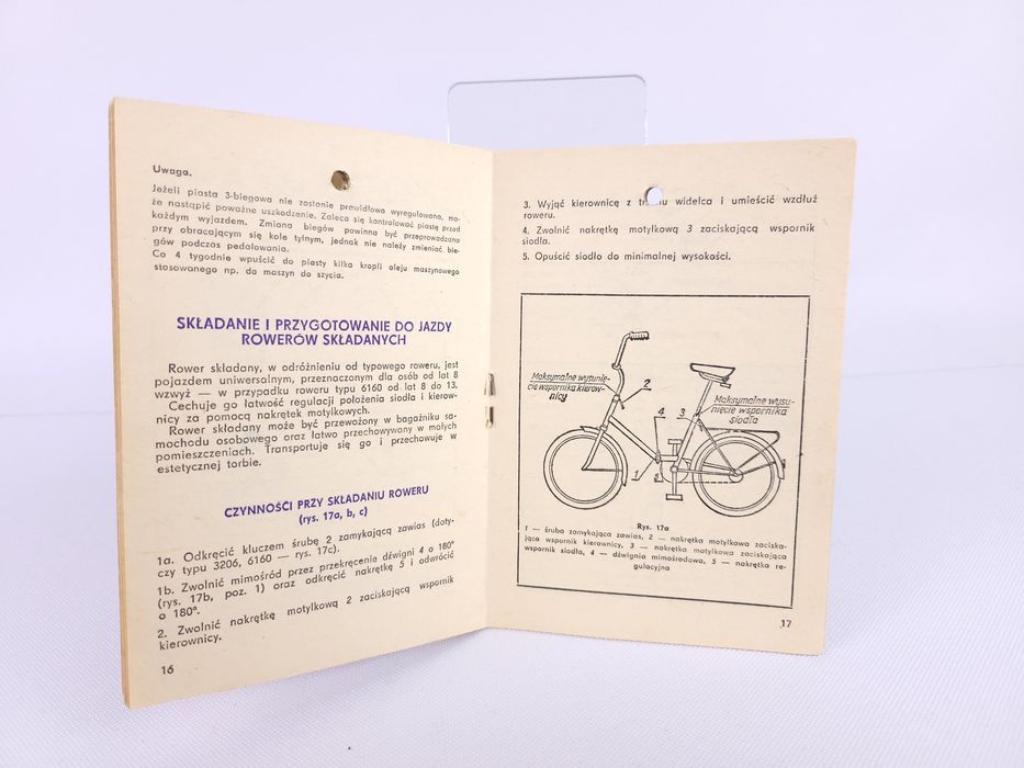 Instrukcja obsługi rowerów Romet 1970-80 rok