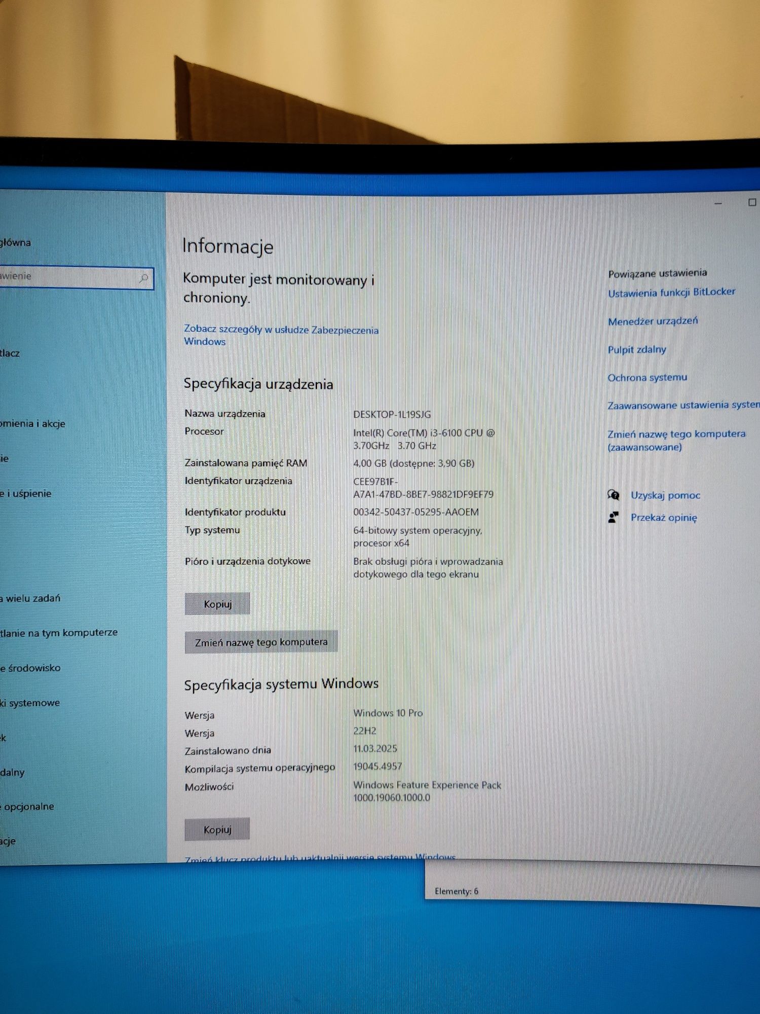 HP komputer sff i3 6100/ssd/Win 10 pro