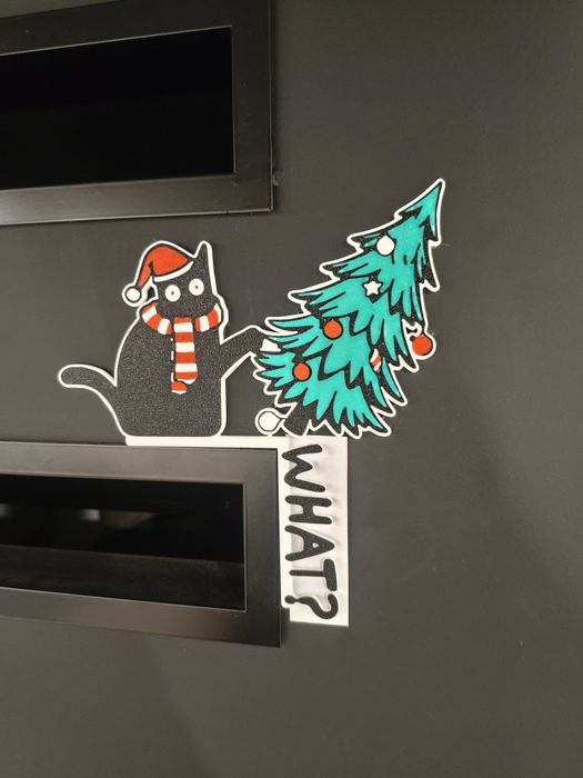 Ozdoba kot choinka święta Mikołajki Mikołaj