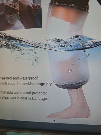 Wodoodporna osłona na kolano. Ochrona gipsu lub rany.