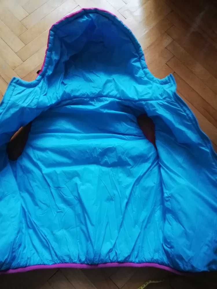 Bezrękawnik damski dwustronny, kamizelka, S/M, różowy
