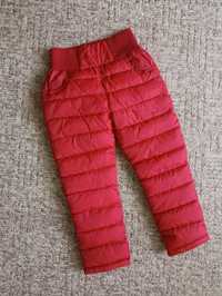 Теплі штани зимові дуті на дівчинку 116 см