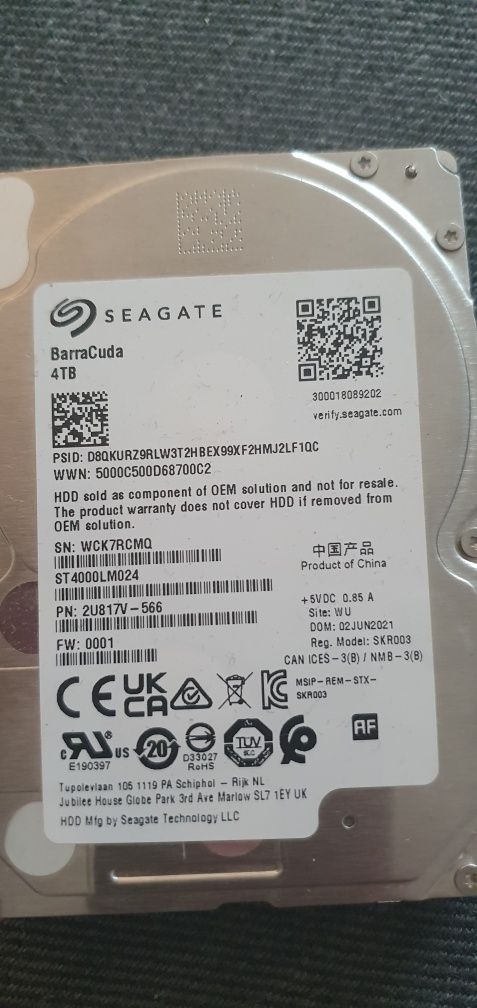 Seagate barracuda 4tb 2'5 cala 5400