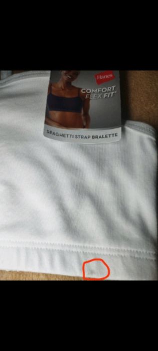 Білий топ, бюст, бралет Hanes