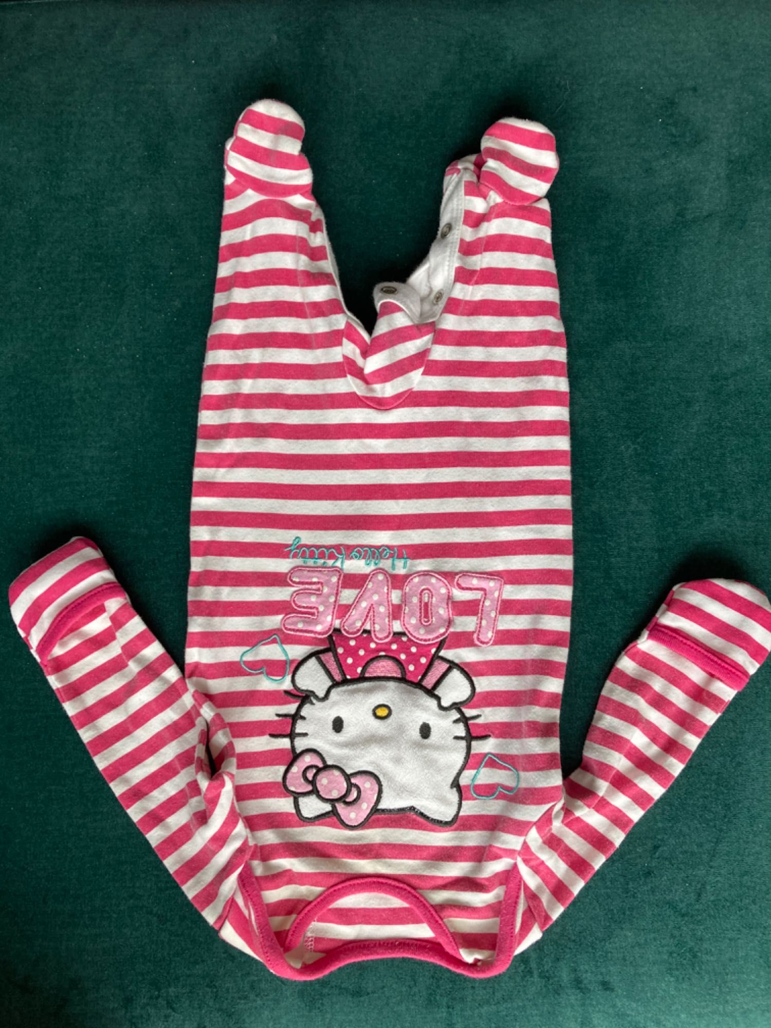 Śpiochy hello kitty z niedrapkami noworodek