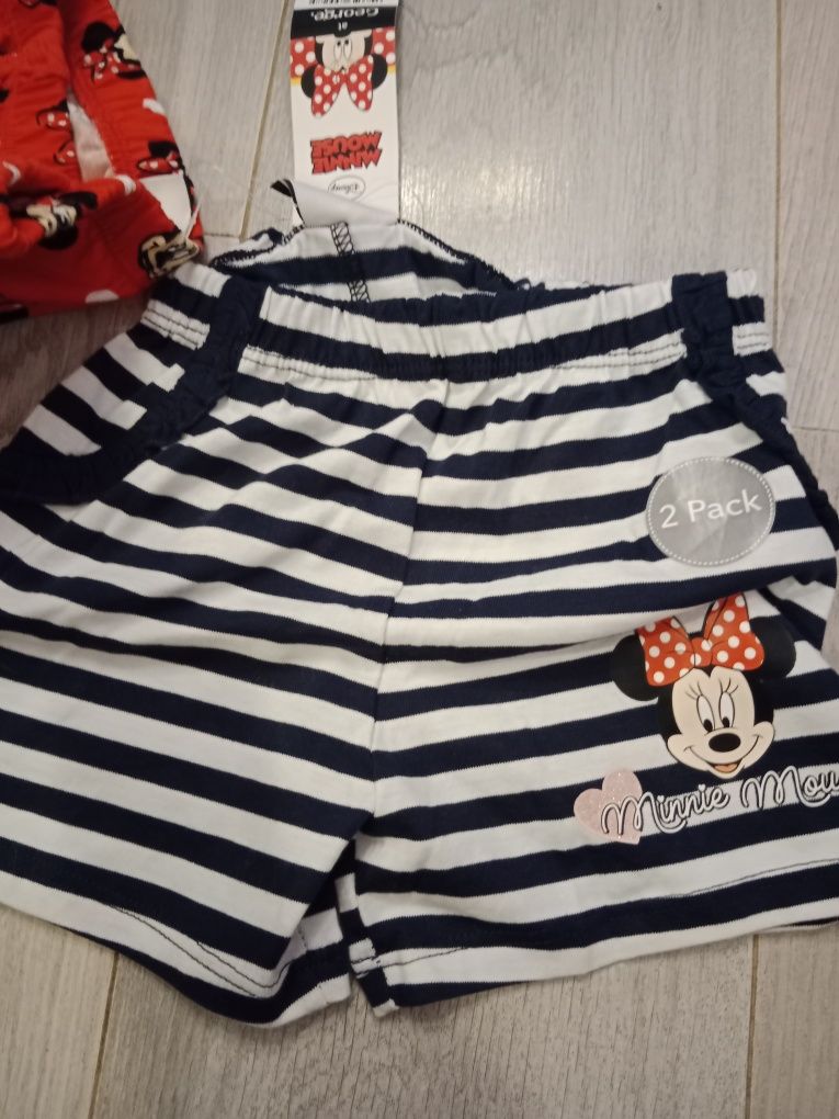 Krótkie spodenki komplet 2 sztuki z myszką Minnie mini 98/104 George