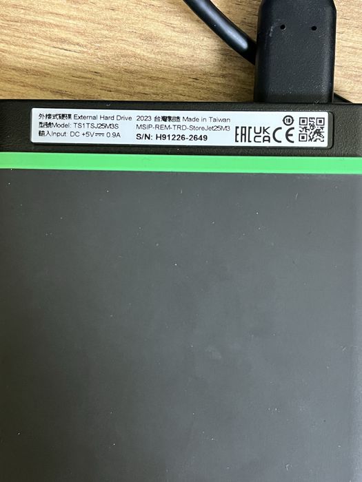 Зовнішній жорсткий диск Transcend 1TB USB 3.0