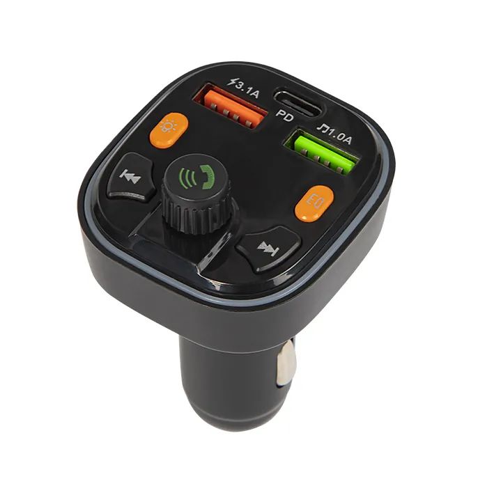 Podświetlany transmiter FM Bluetooth 5.0 USB QC USB-C PD 20W 74-170#