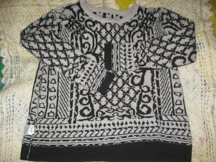 Вінтажний свитер женский с люрексом.SOKY SOKA (tu)