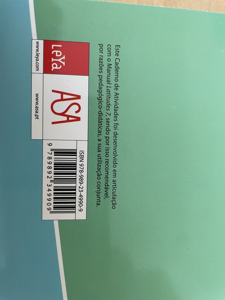 Livro actividades Geografia 7 ano - como novo