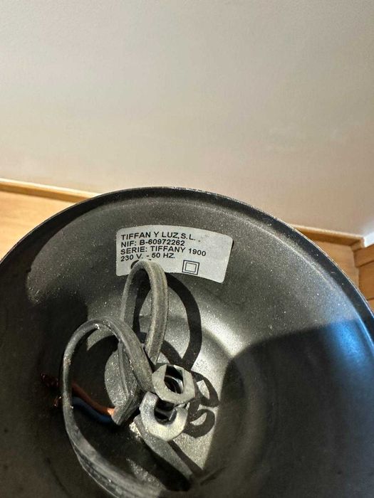 Candeeiro de Teto Estilo Tiffany em Vidro Colorido