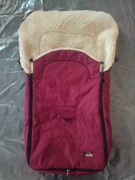 Дитячій конверт-чохол на овчині в коляску або на санки